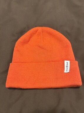 ThirdLove Bright Orange Ribbed Cuff Beanie